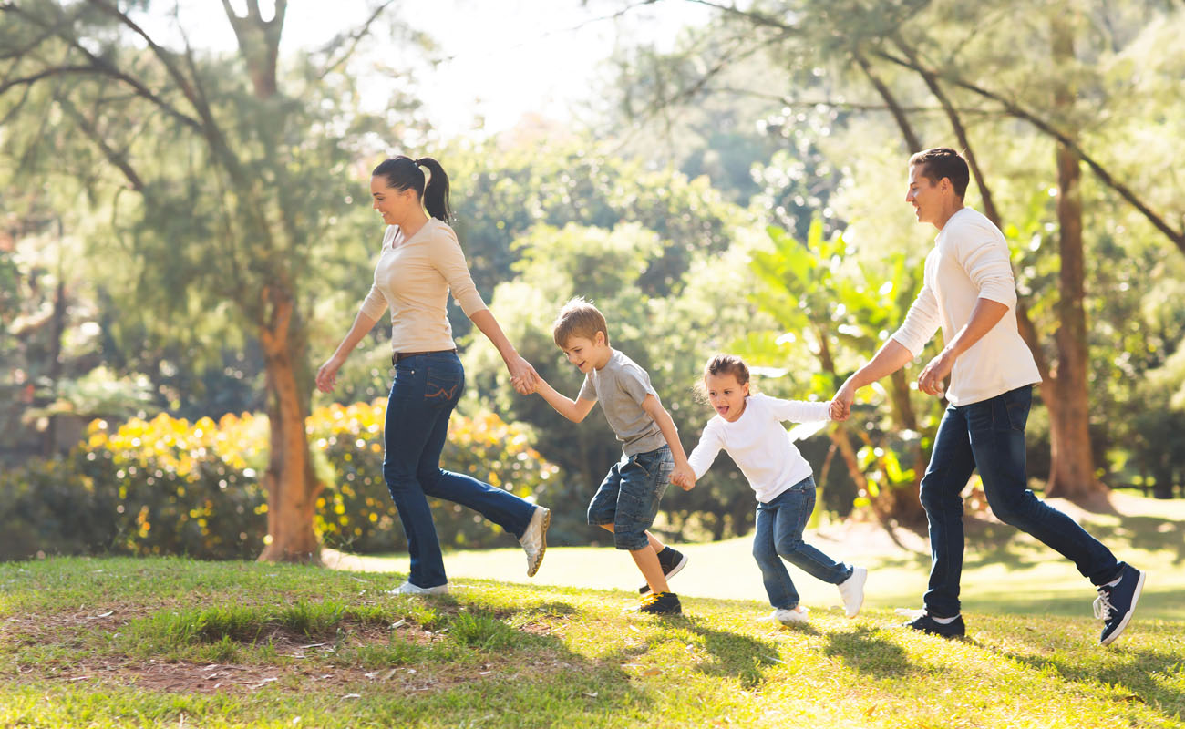 Family in the countryside.